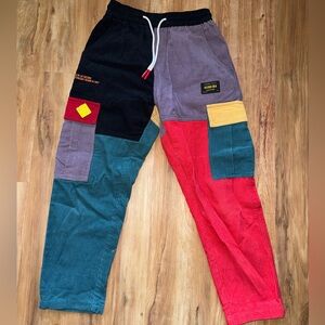 Colorful Corduroy Patchwork Pants